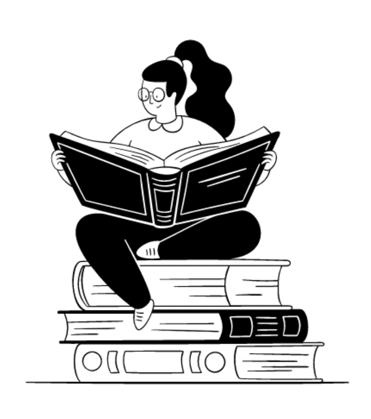 illustration of woman reading